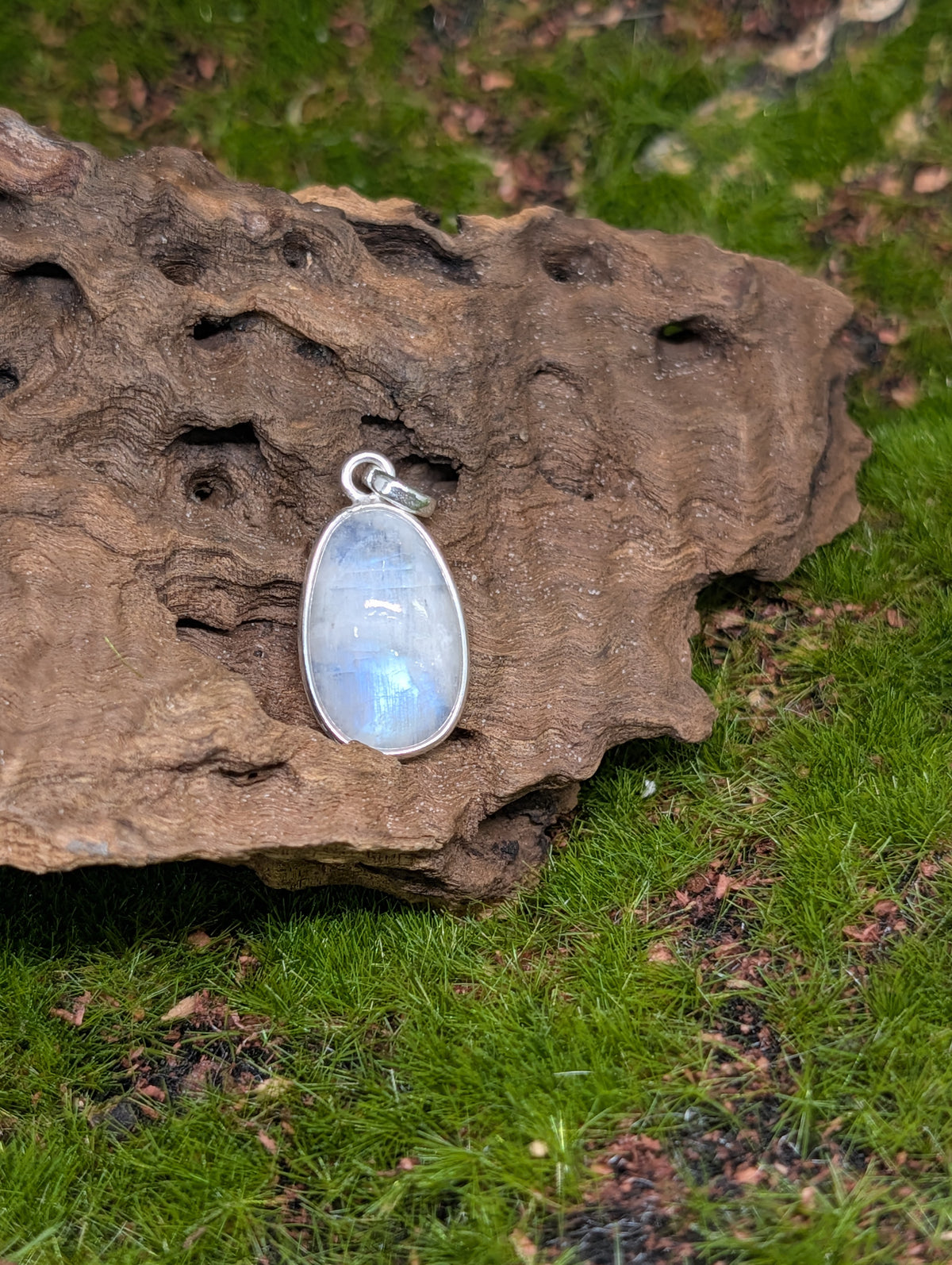 Rainbow Moonstone Sterling Silver Pendants