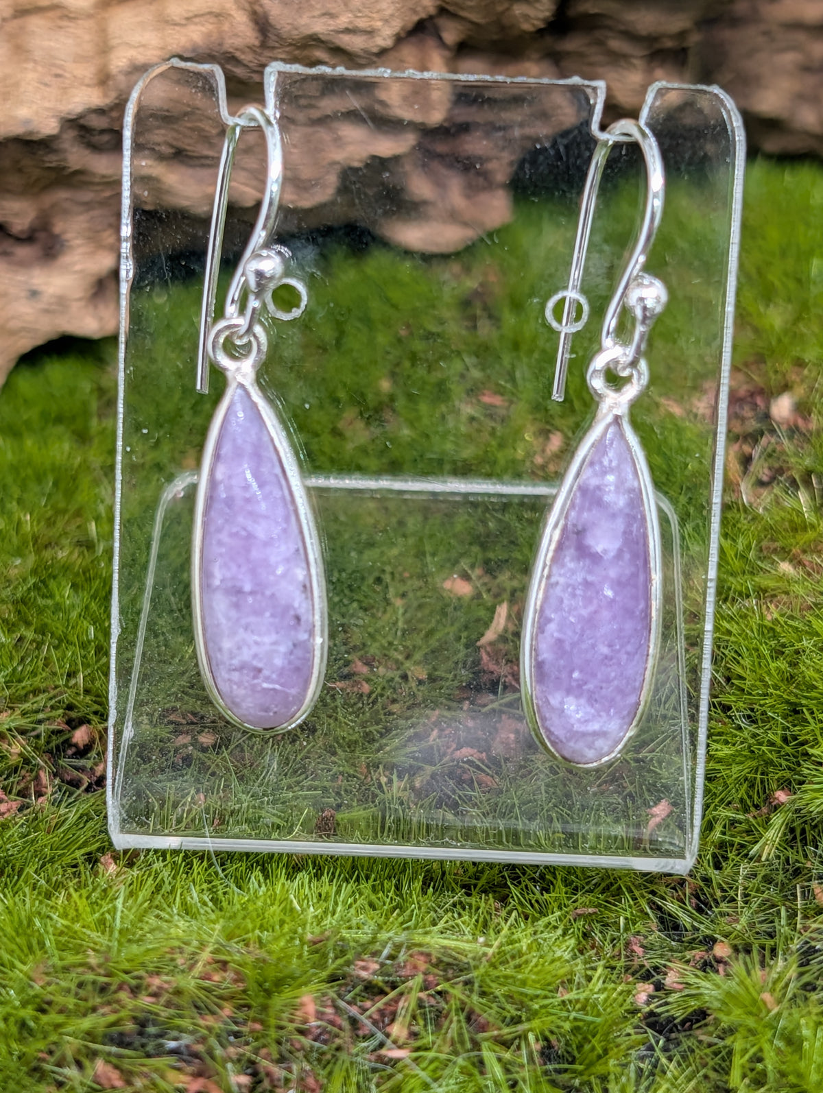 Lepidolite Sterling Silver Earrings