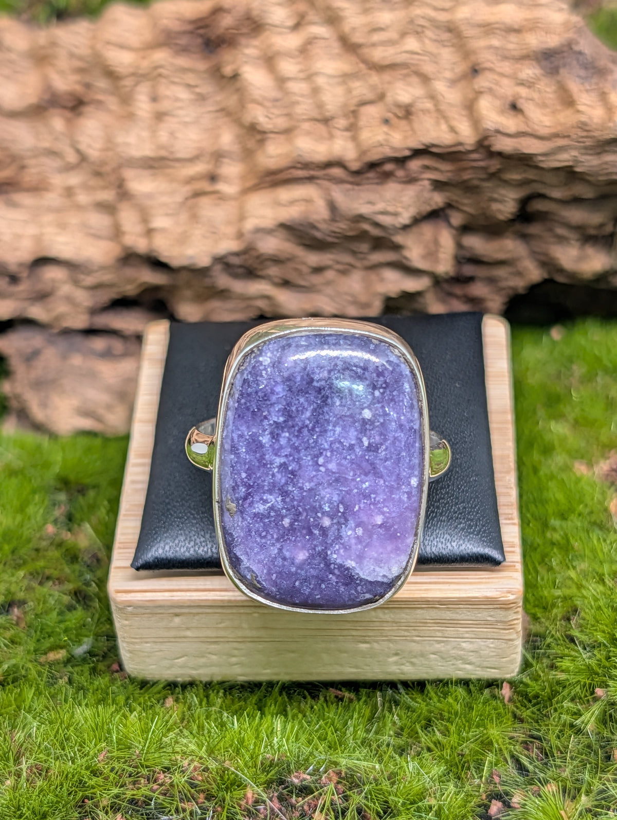 Lepidolite Sterling Silver Ring Size (9)