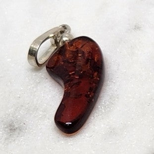 Amber Sterling Silver Pendant