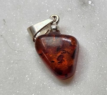 Amber Sterling Silver Pendant