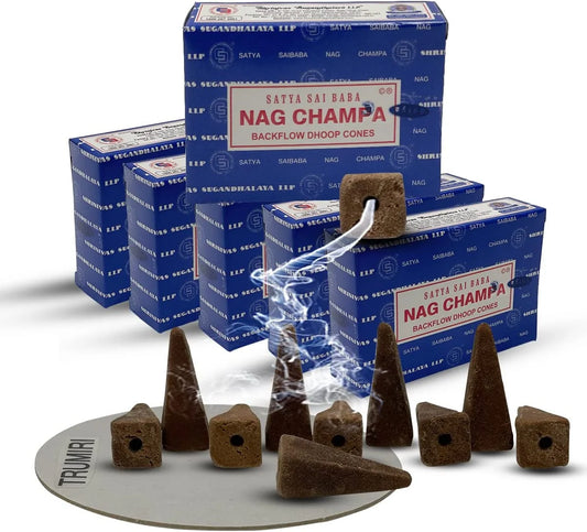 Nag Champa Blue Backflow Dhoop Cones