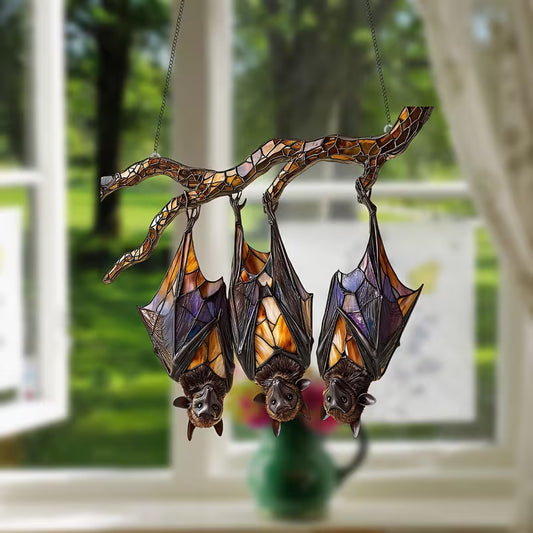 2D Flat Hand-Painted Bohemian Bat Wall Decor