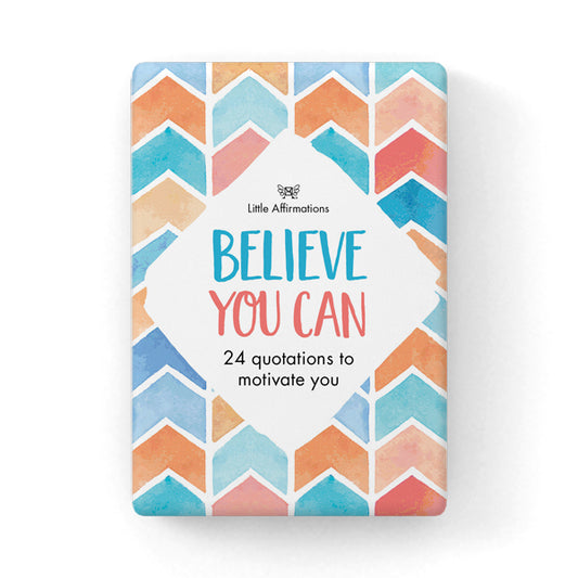 24 Inspirational Affirmation Cards + Stand - Believe You Can