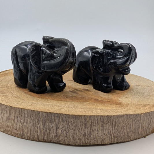 Black Obsidian Elephant