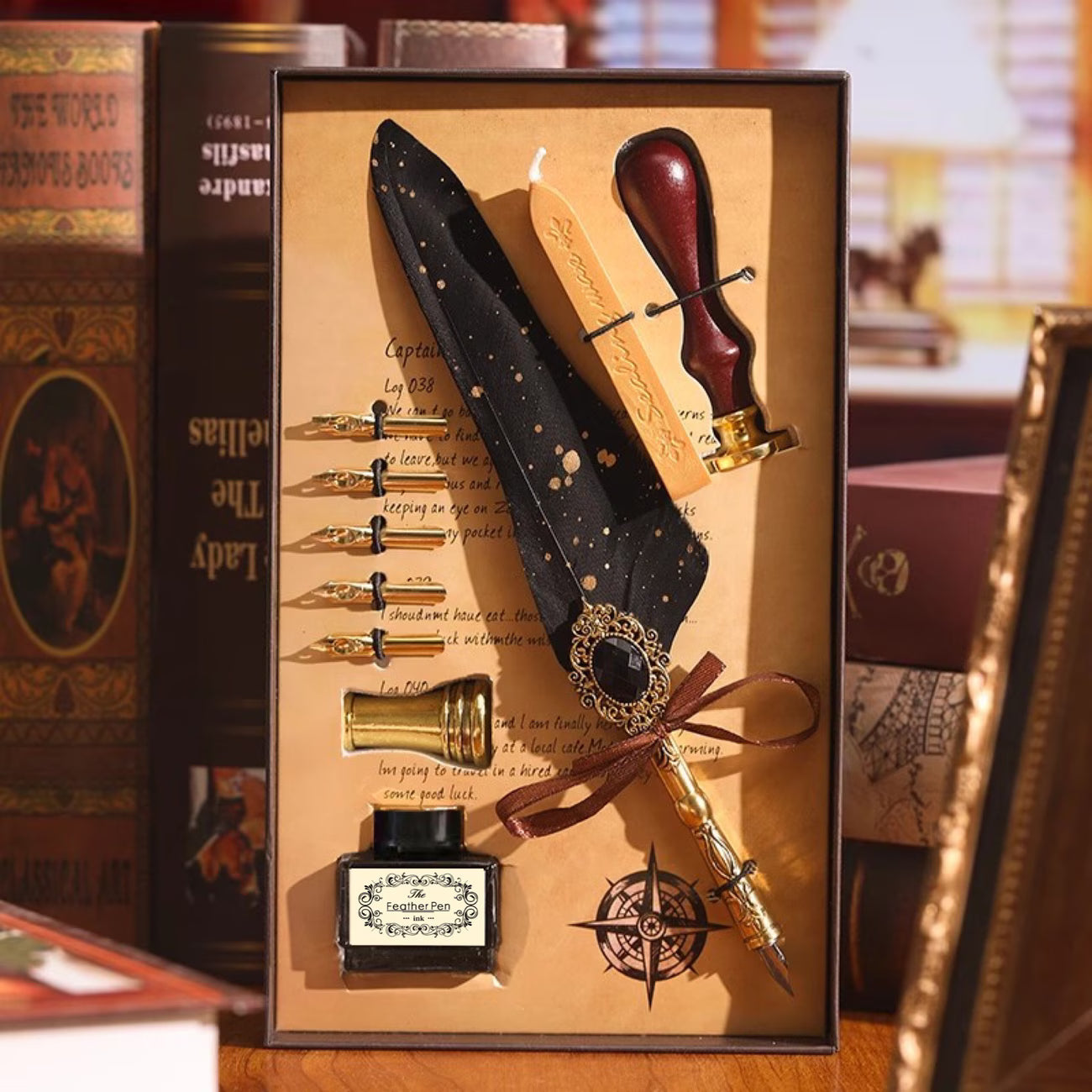 Feather Calligraphy Pen Set