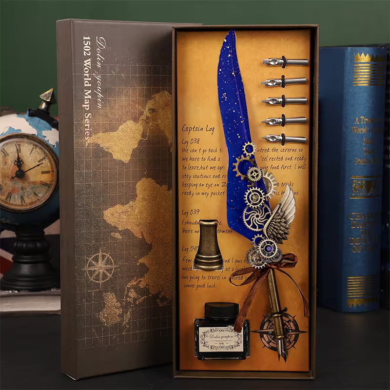 Feather Calligraphy Pen Set