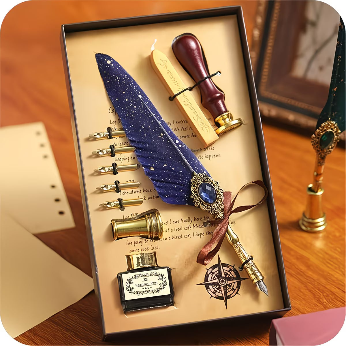 Feather Calligraphy Pen Set