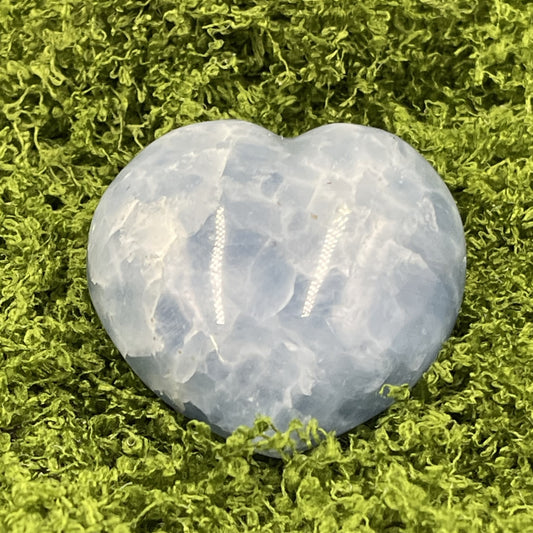 Blue Calcite Heart