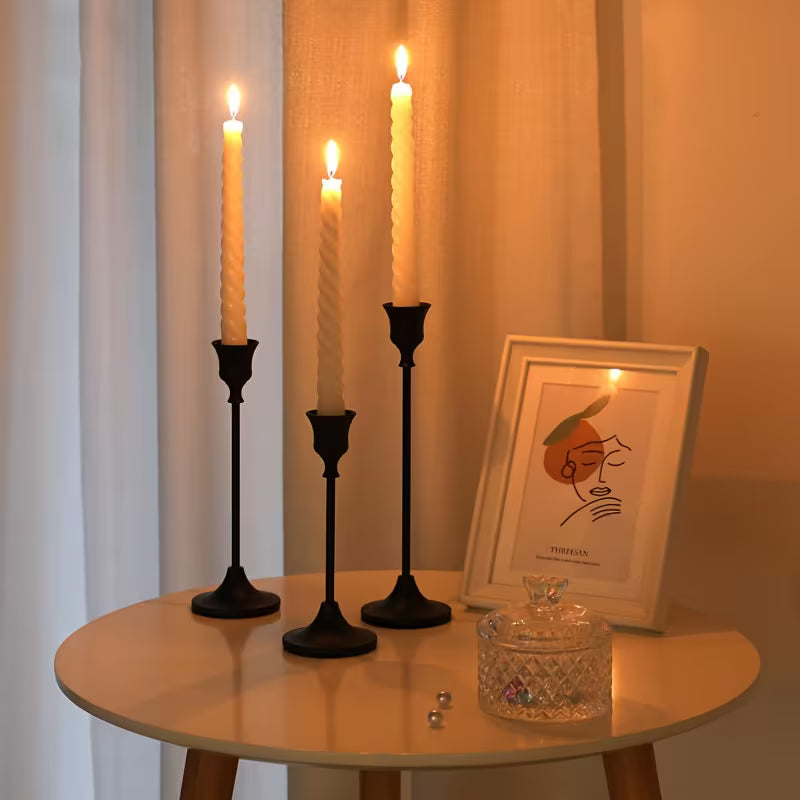 Candle Stick Holder Black / Gold