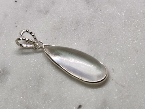 Clear Quartz Sterling Silver Pendant