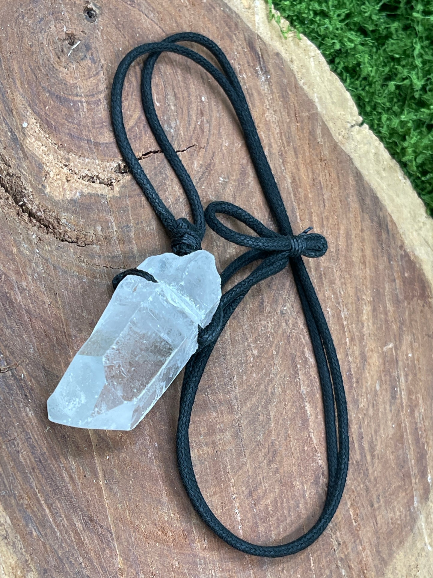 Raw Clear Quartz Pendant