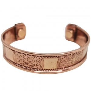 Flower Of Life Copper Bracelet Adjustable