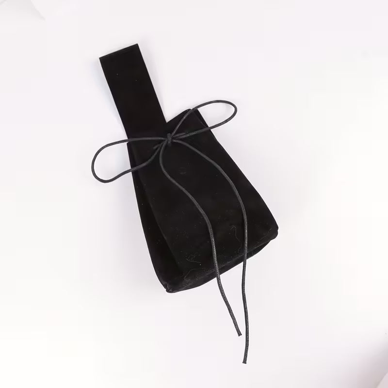Medieval Renaissance Suede/Leather Drawstring Pouch