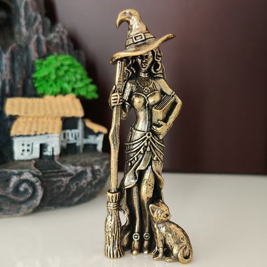 Brass Witch Statues Assorted