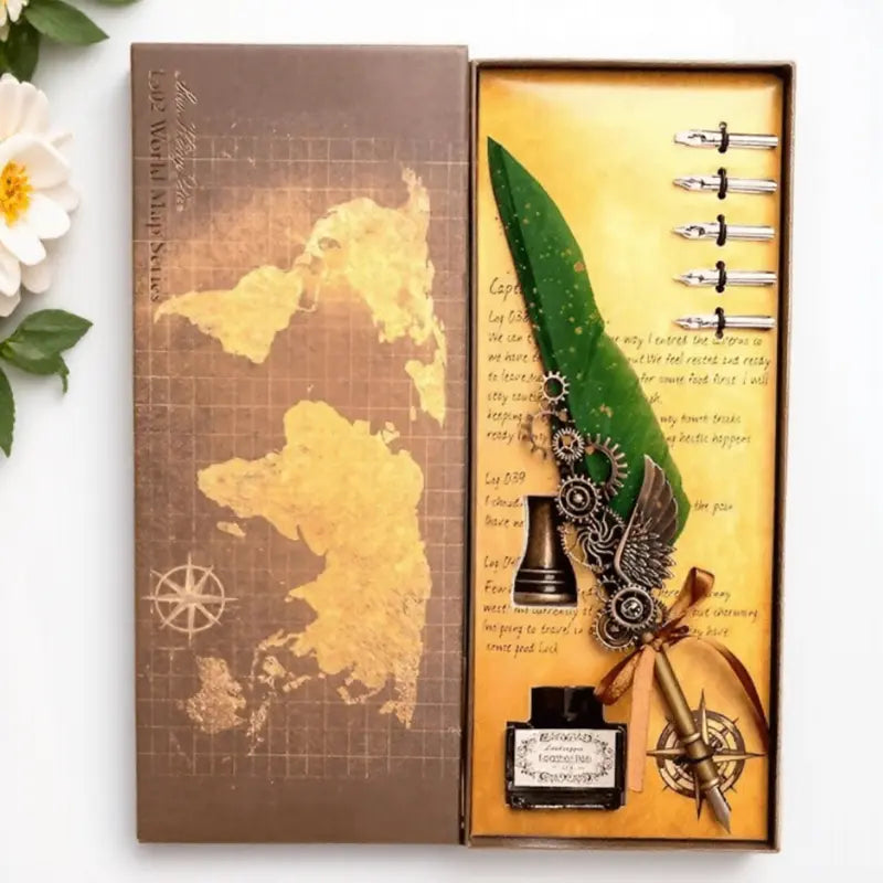 Feather Calligraphy Pen Set