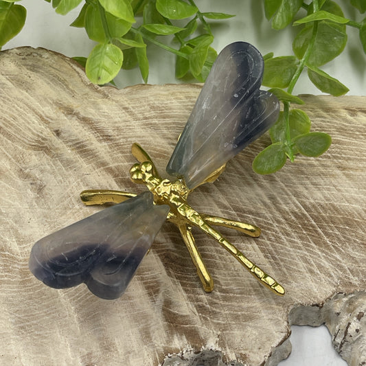 Blue Fluorite Dragonfly