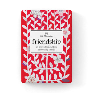 24 Inspirational Affirmation Cards + Stand - Friendship