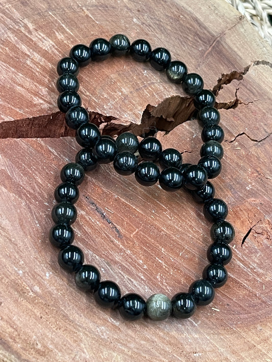 Gold Sheen Obsidian Bracelets