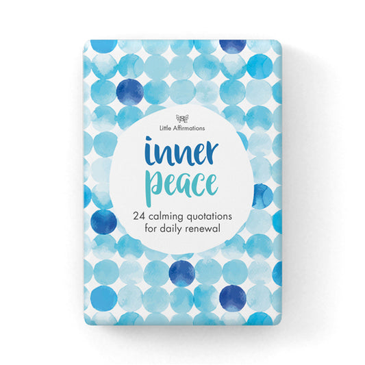 24 Inspirational Affirmation Cards + Stand - Inner Peace