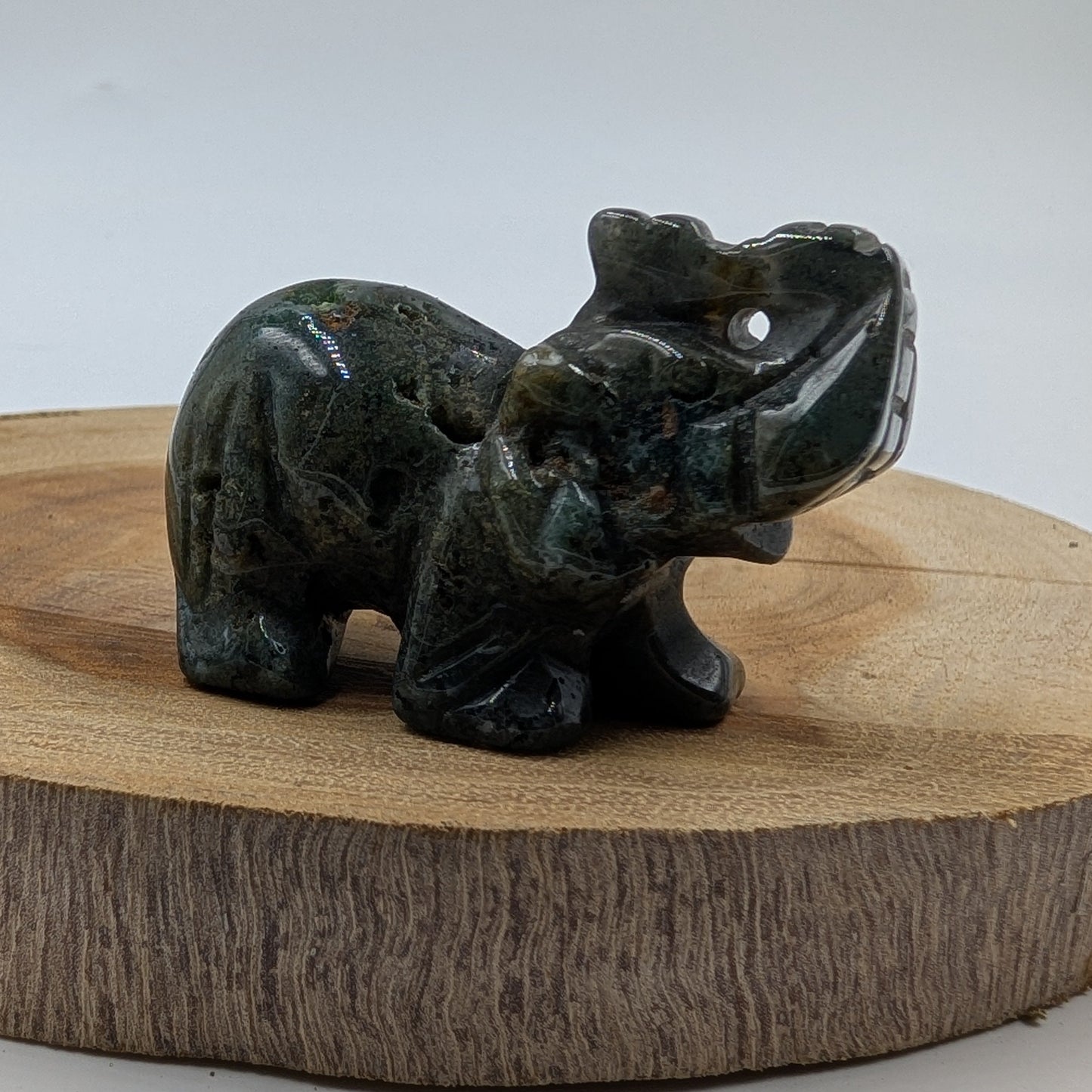 Moss Agate Elephant