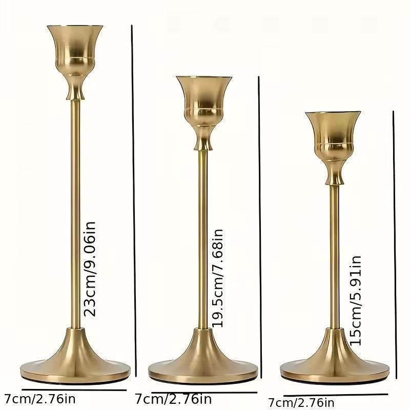 Candle Stick Holder Black / Gold