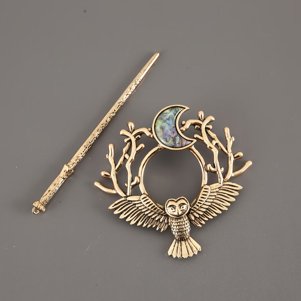 Owl Baroque Style Hair Pin