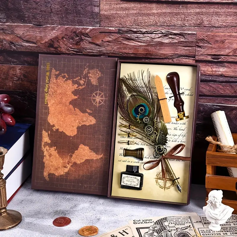 Feather Calligraphy Pen Set