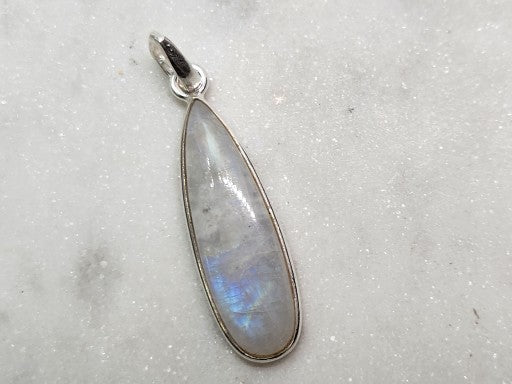 Rainbow Moonstone Pendant Sterling Silver