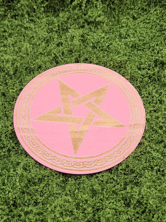 Pink Pentagram Altar 15cm Boards