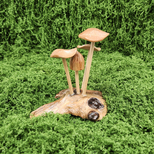 Wooden Carved Mushroom
