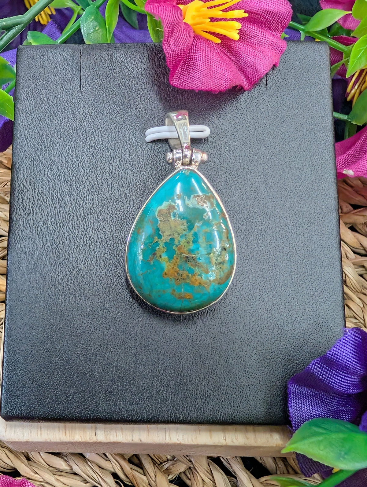 Chrysocolla Sterling Silver Pendant