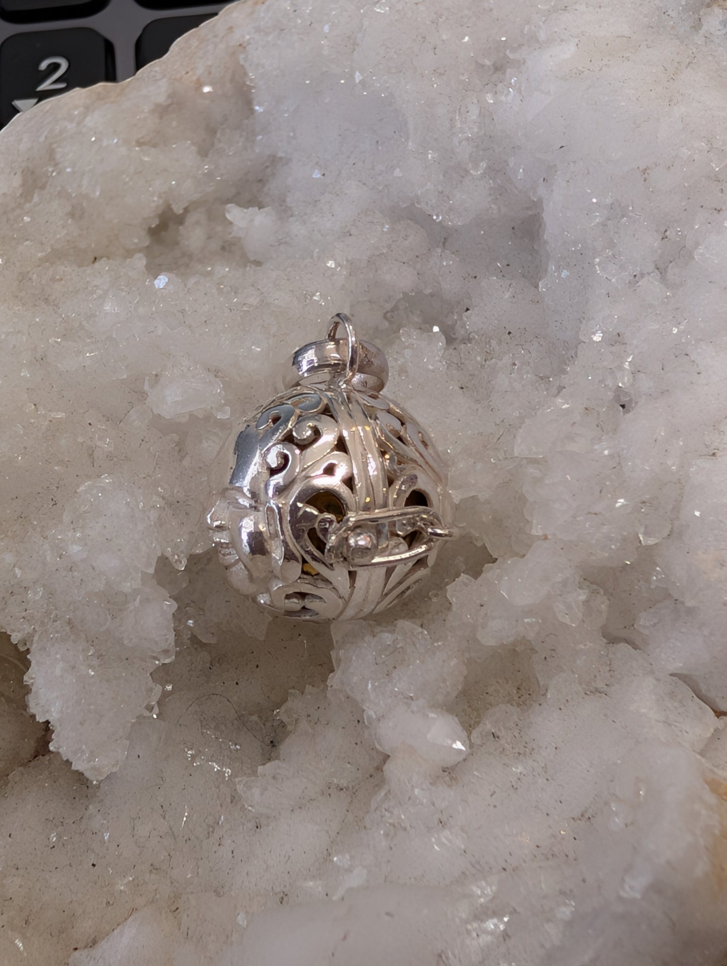 Large Sterling Silver Harmony Ball Necklace