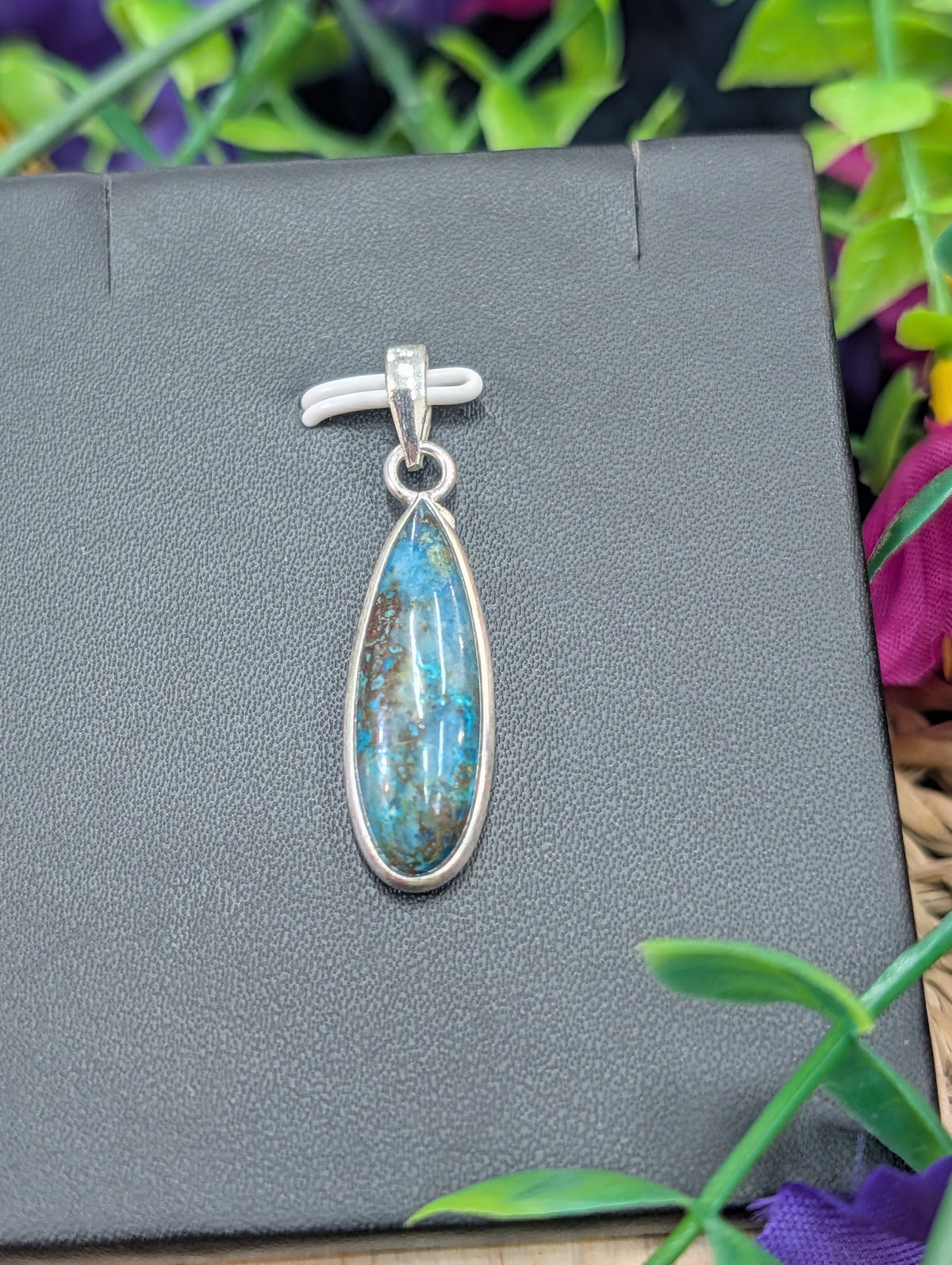 Chrysocolla Sterling Silver Pendant