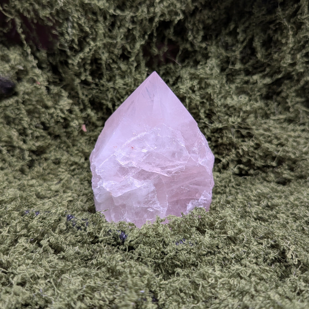Raw Rose Quartz Point
