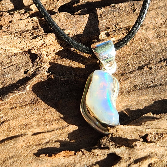 Ethiopian Opal Sterling Silver Pendant