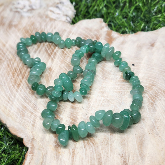 Green Aventurine Pebble Bracelet High Grade