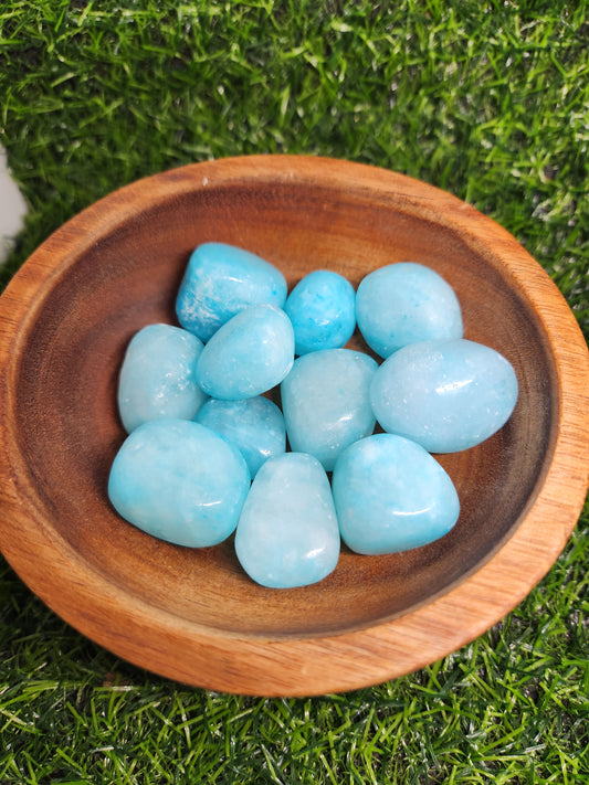 Blue Aragonite AA Grade Tumbled