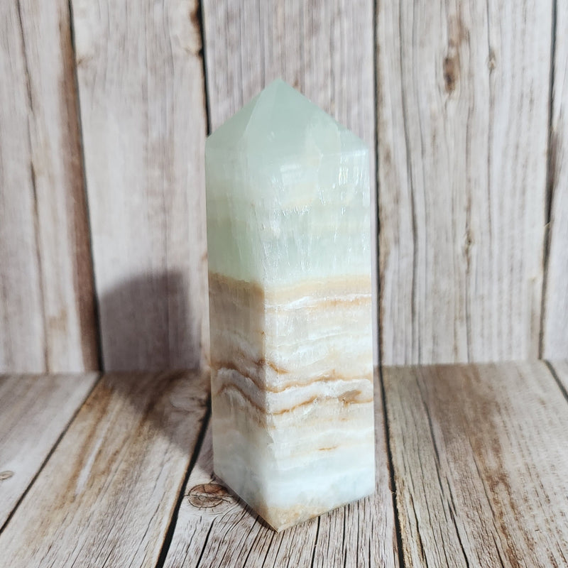 Pistachio Calcite Point