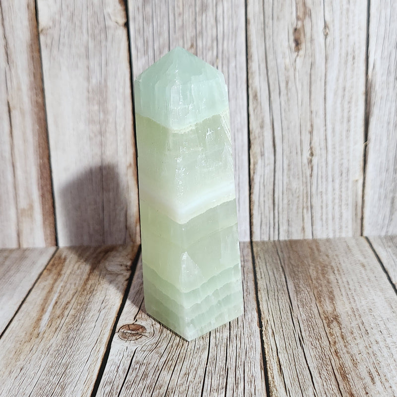 Pistachio Calcite Point