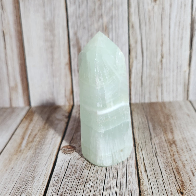 Pistachio Calcite Point