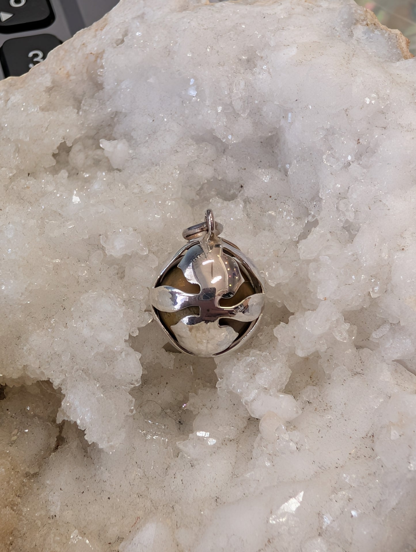 Large Sterling Silver Harmony Ball Necklace