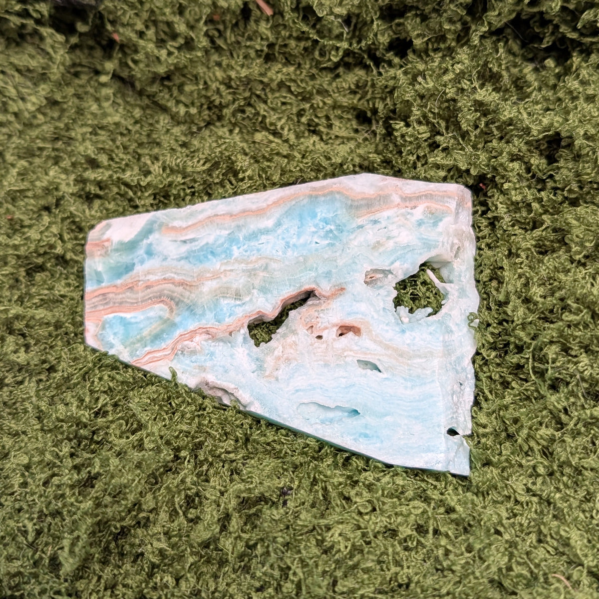Blue Aragonite Slice