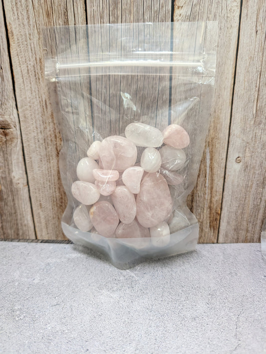 Rose Quartz  Bulk Tumbled 200-Gram Bags