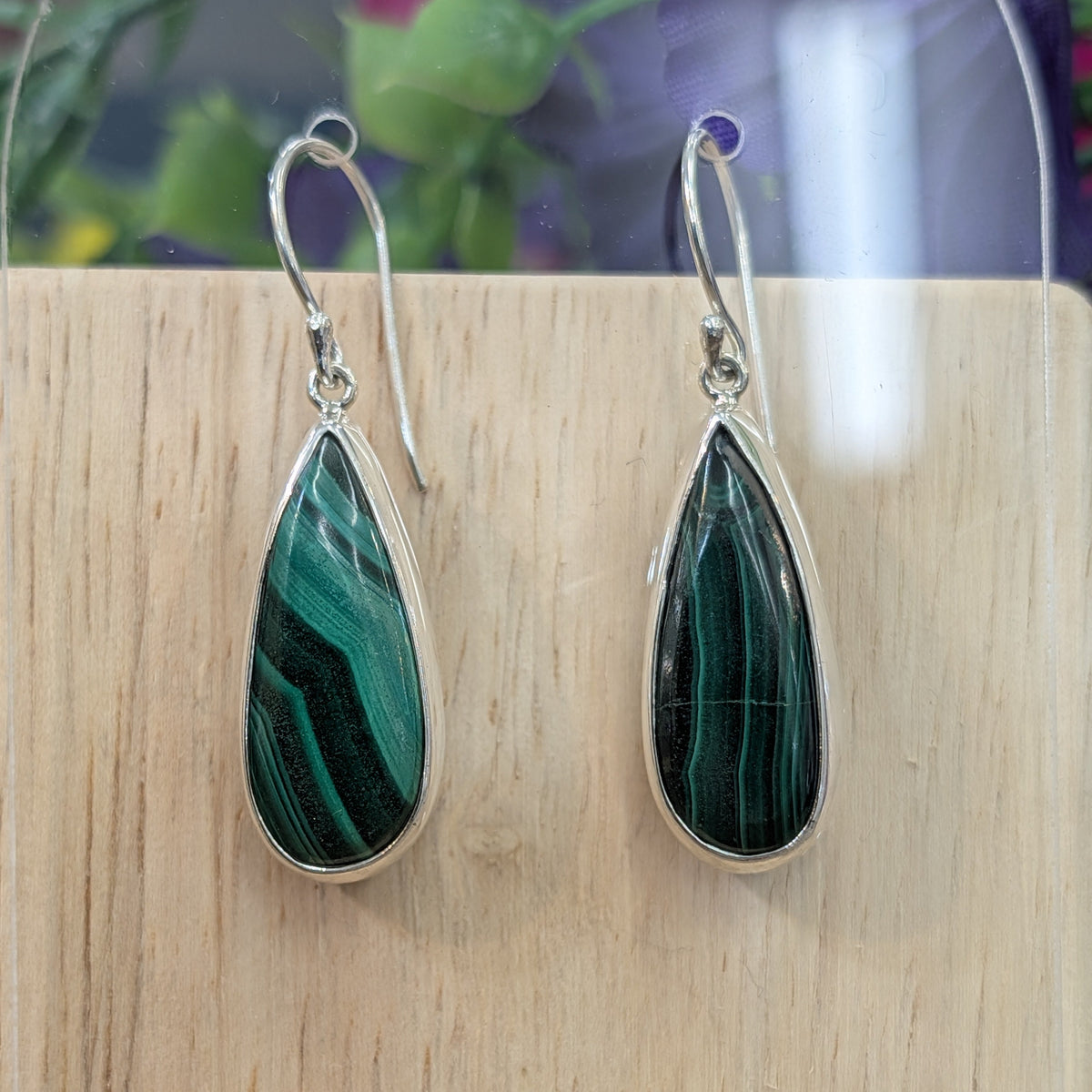 Malachite Sterling Silver Earrings