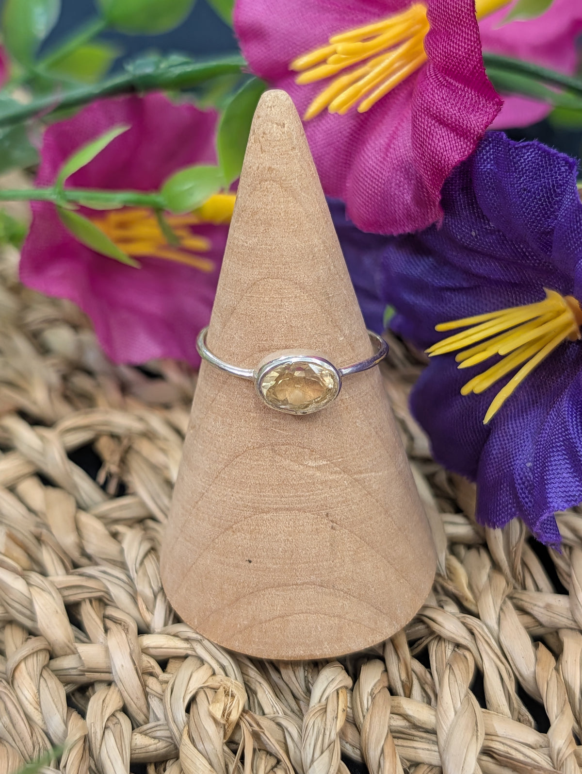 Citrine Sterling Silver Ring Size 7