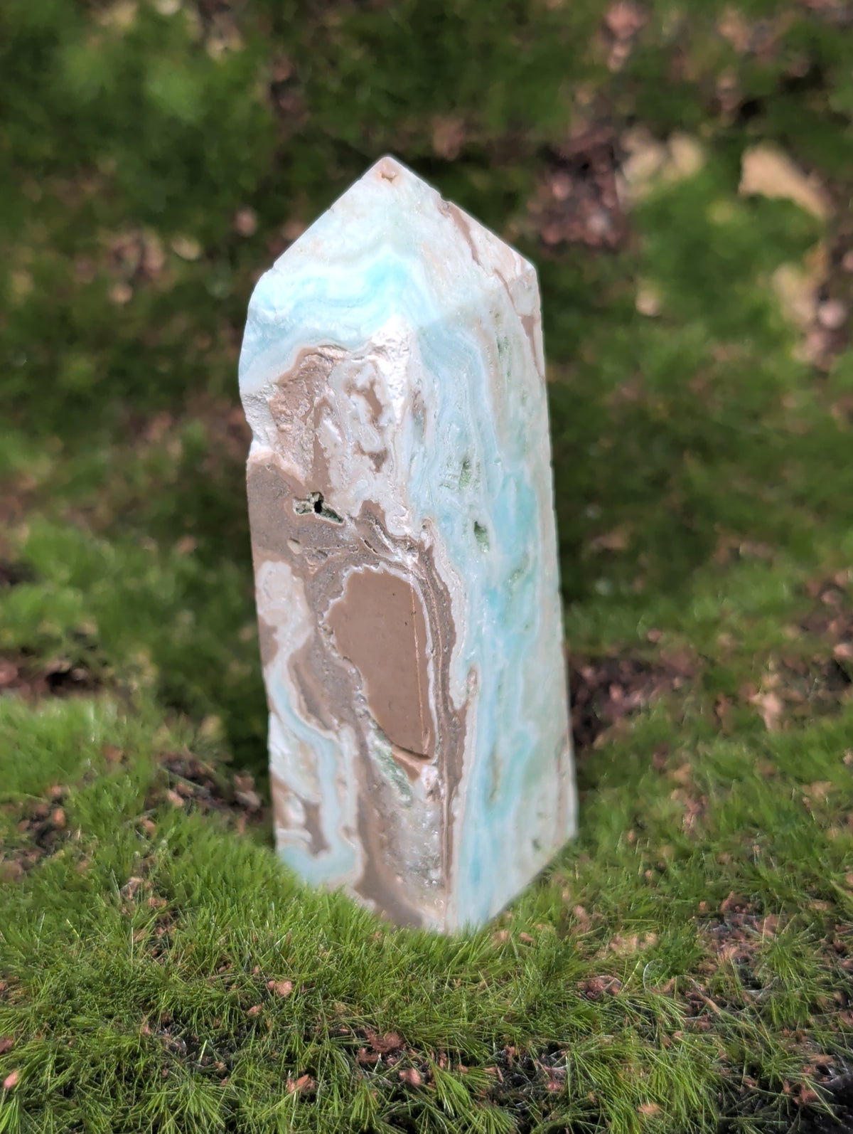 Blue Aragonite Point