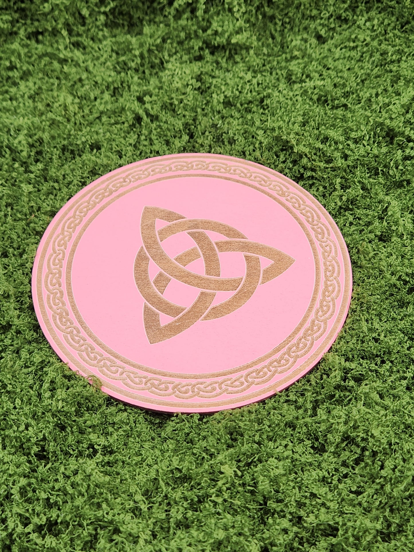 Pink Triquetra Celtic Altar 15cm Boards