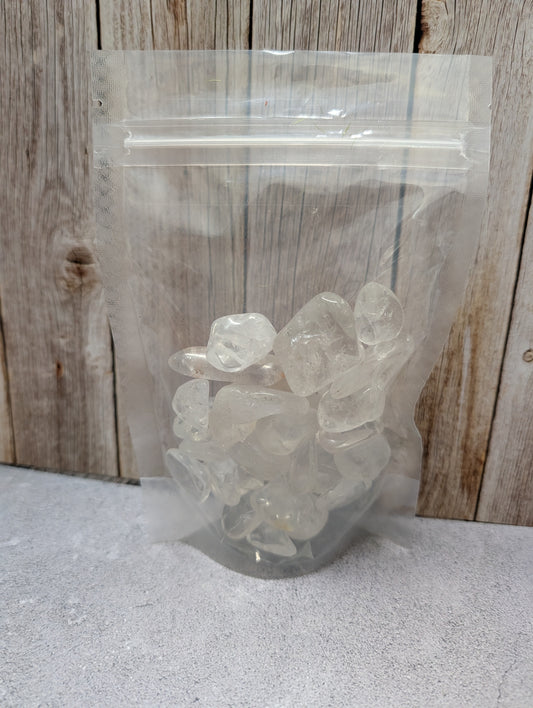 Clear Quartz  Bulk Tumbled 200-Gram Bags