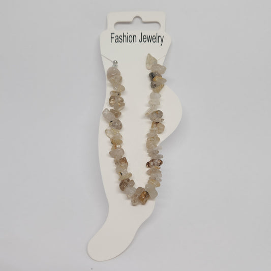 Golden Rutilated Quartz Chip Anklet / Bracelet